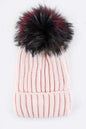 Mix Color EMMEZ Large Fur Pom Beanie