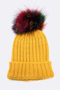 Mix Color EMMEZ Large Fur Pom Beanie