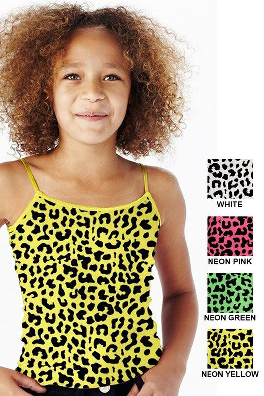 Girl's Cami Tank w/ Leopard Print