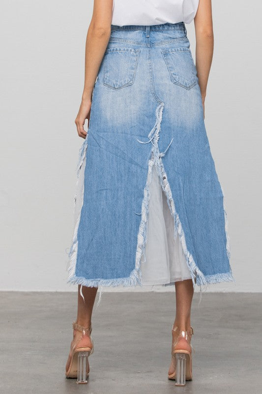 Full Cotton Sha Premium Denim Skirt