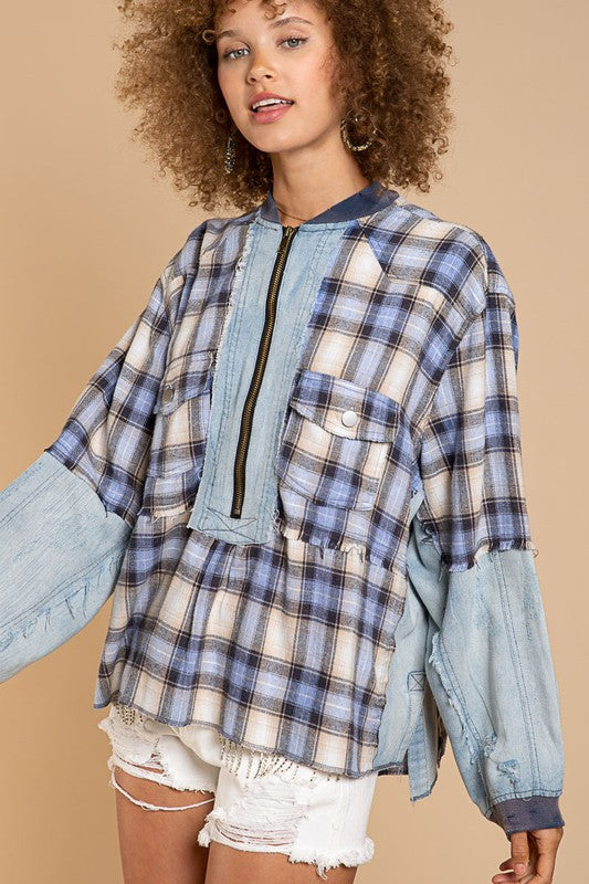 Secret Edgy Plaid Pullover