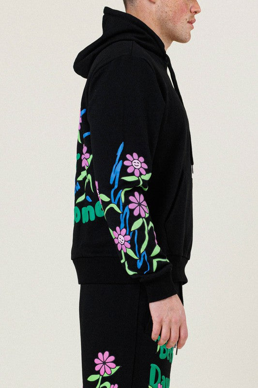 Flower Graphic Terry Pullover