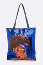 Fav Glasses Girl Sequins Large Tote Bag