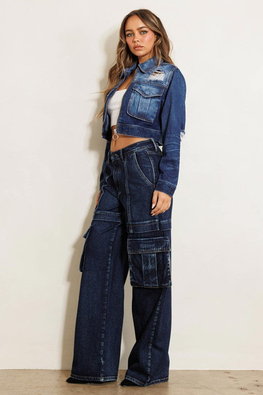 Superior Cargo Wide Leg Jeans