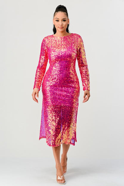 Forever Beauty Sequin Glamour Maxi Dress