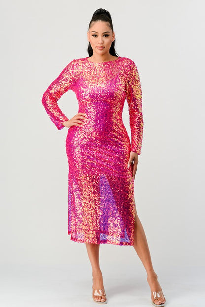 Forever Beauty Sequin Glamour Maxi Dress