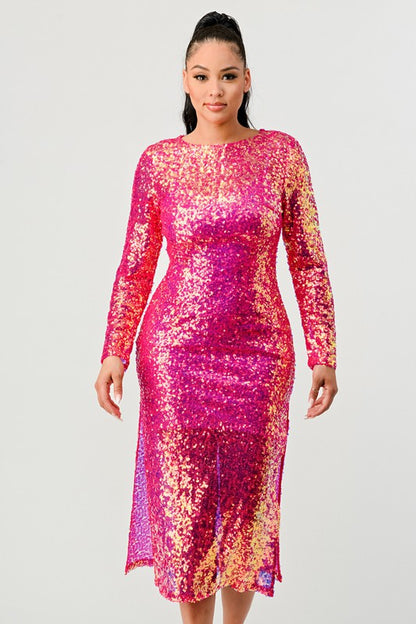 Forever Beauty Sequin Glamour Maxi Dress