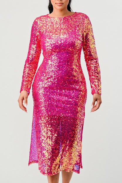 Forever Beauty Sequin Glamour Maxi Dress