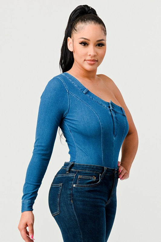 Classic Denim Bodysuit