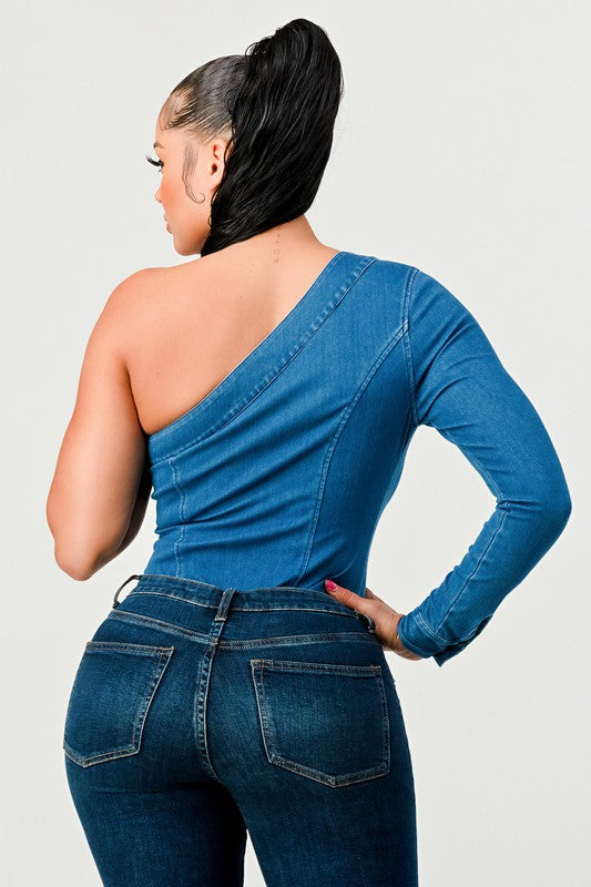 Classic Denim Bodysuit