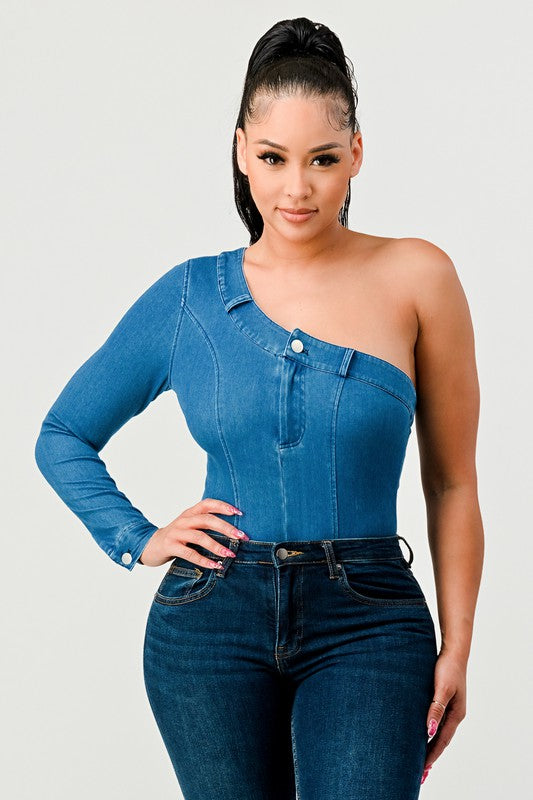 Classic Denim Bodysuit