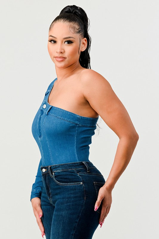 Classic Denim Bodysuit