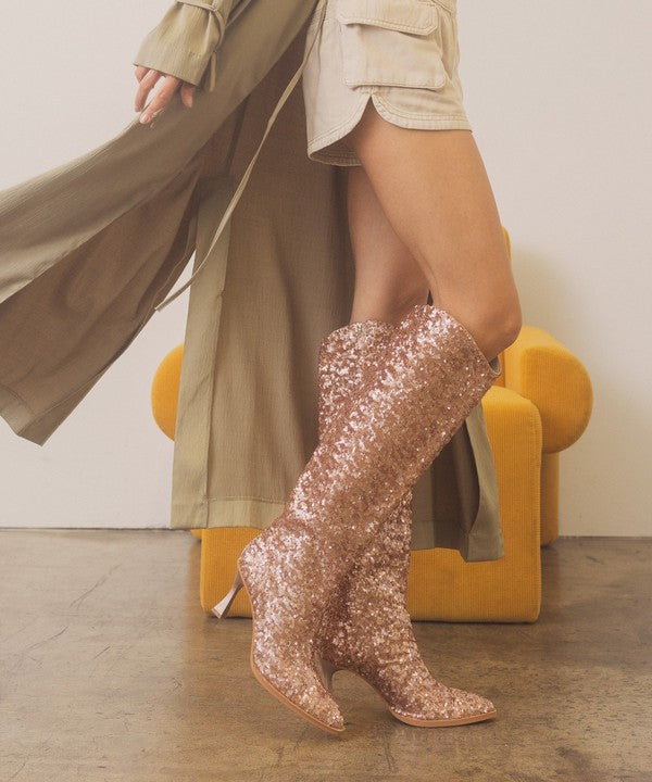 Oasis Society Jewel - Knee High Sequin Boots