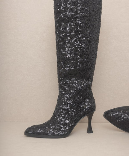 Oasis Society Jewel - Knee High Sequin Boots