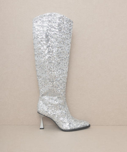 Oasis Society Jewel - Knee High Sequin Boots