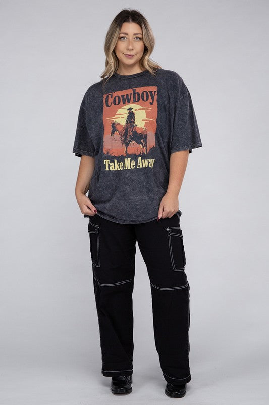 Plus Cowboy Take Me Away Graphic Top