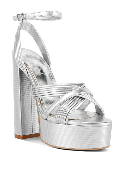 Splendid Cross Strap High Heeled Sandals