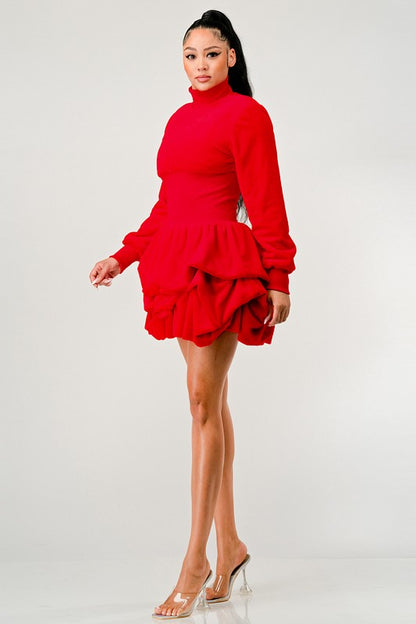 Sweet Crush Ruffle long sleeve dress