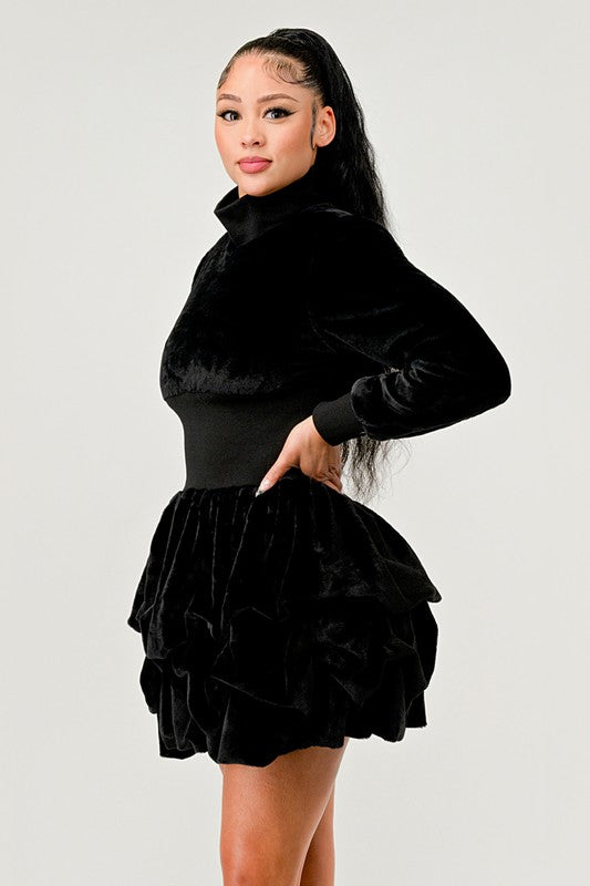 Sweet Crush Ruffle long sleeve dress