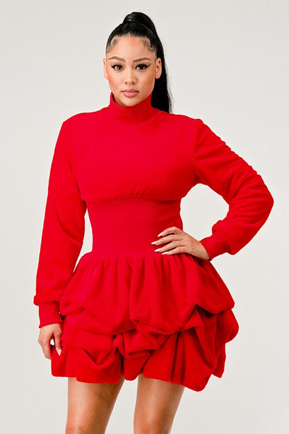 Sweet Crush Ruffle long sleeve dress