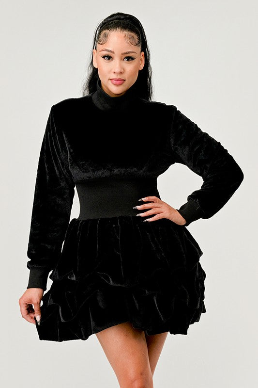 Sweet Crush Ruffle long sleeve dress