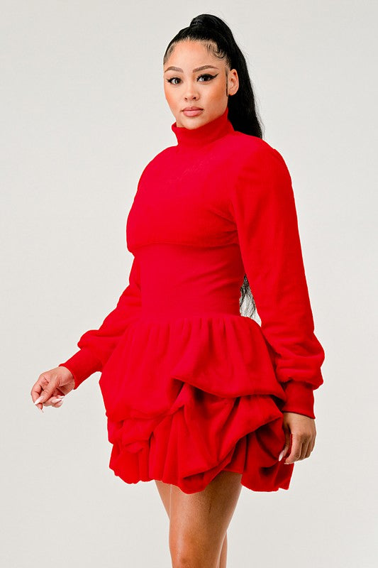 Sweet Crush Ruffle long sleeve dress