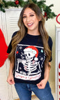 Skeleton Season's Greetings Graphic T-Shirt