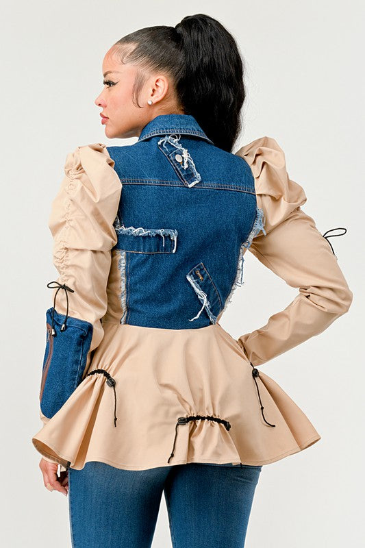 Weekend Mami Peplum Panache Denim Jacket