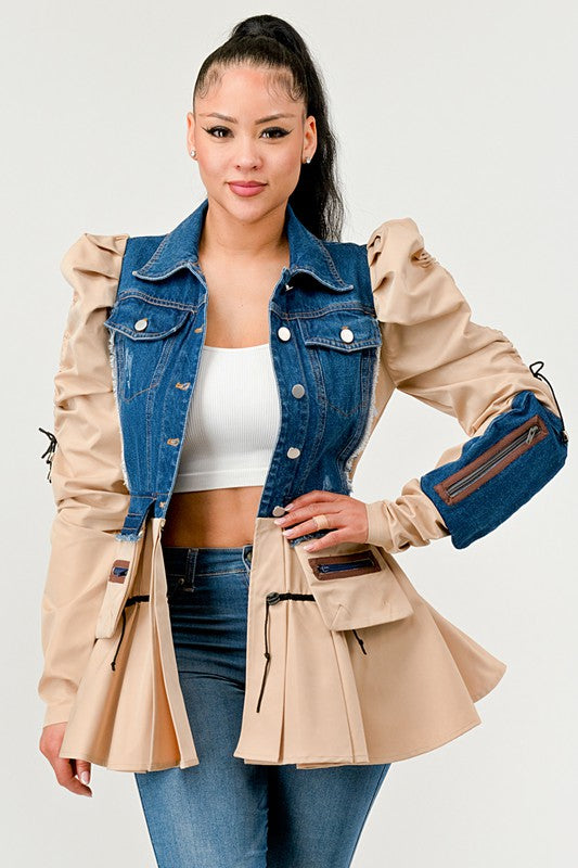 Weekend Mami Peplum Panache Denim Jacket