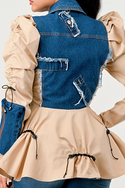 Weekend Mami Peplum Panache Denim Jacket