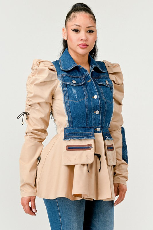 Weekend Mami Peplum Panache Denim Jacket