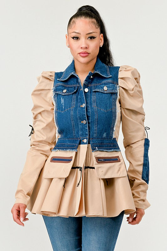 Weekend Mami Peplum Panache Denim Jacket