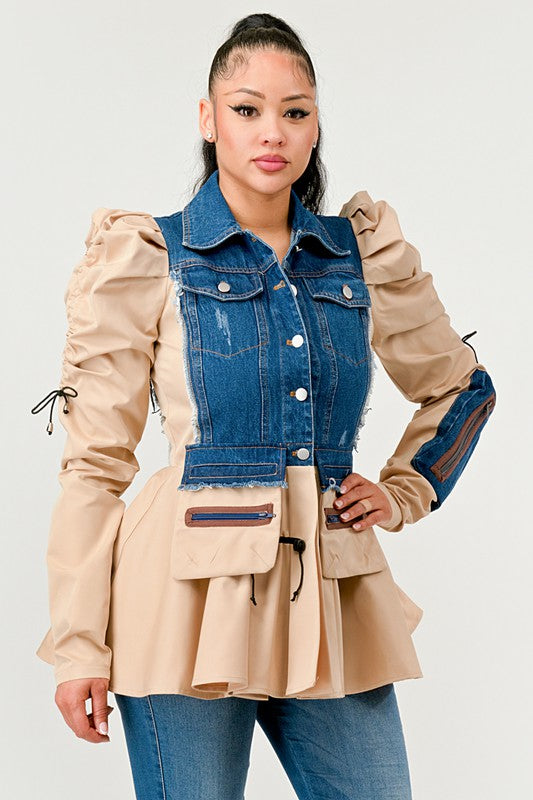 Weekend Mami Peplum Panache Denim Jacket