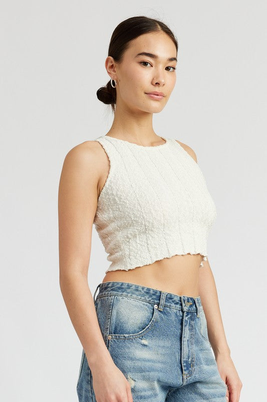 Rib Cropped Tank Top