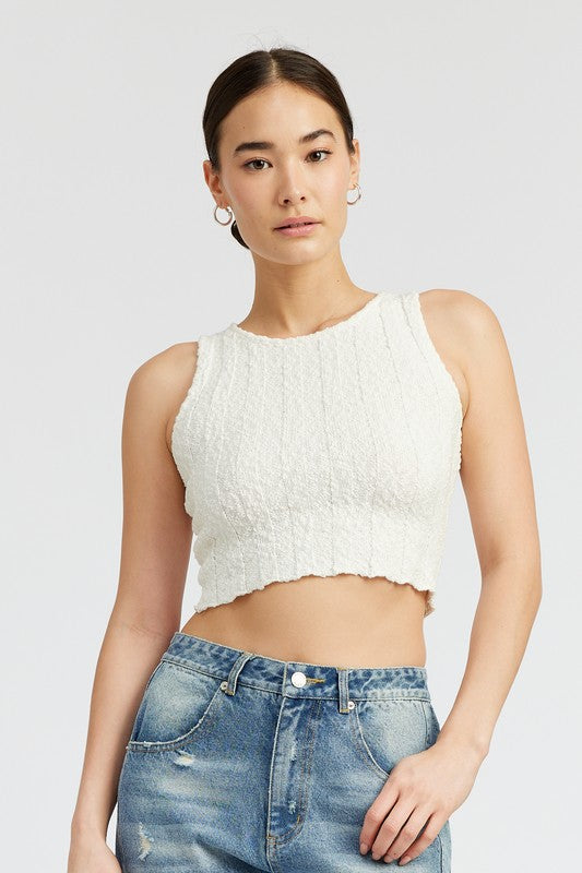 Rib Cropped Tank Top