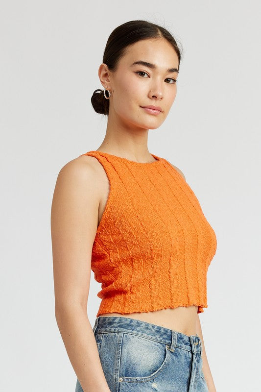 Rib Cropped Tank Top