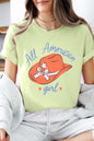 All American Girl Fourth Of July Graphic T Shirts