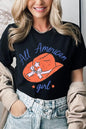 All American Girl Fourth Of July Graphic T Shirts