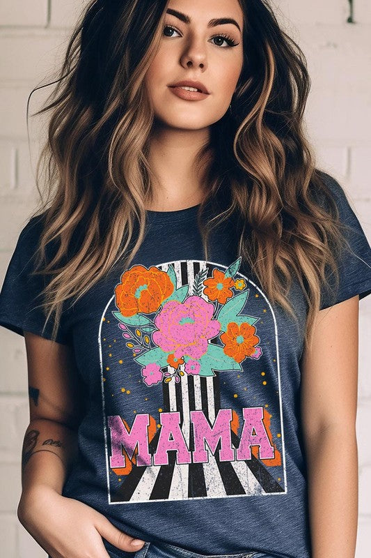 Mama Flower Rose Mothers Day Graphic T Shirts