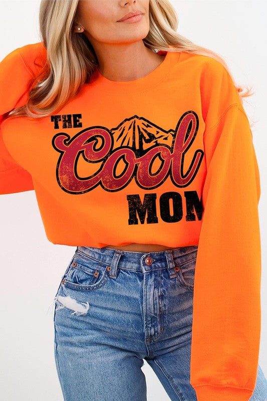 The Cool Mom Oversized Graphic Fleece Sweatshirts