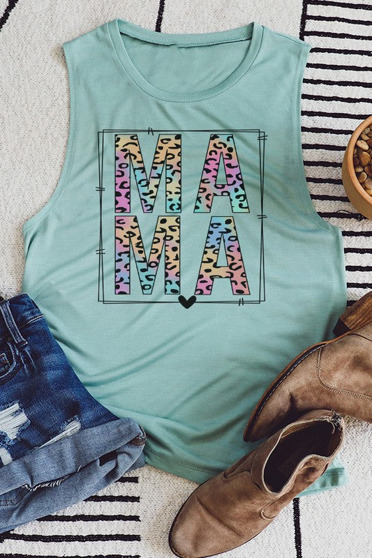 Mother's Day Colorful Mama Block Tank Top