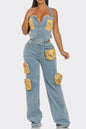 No Bounds Utility Denim Jumpsuit