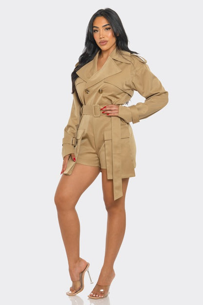 See Me Again Sophisticated Utility Romper