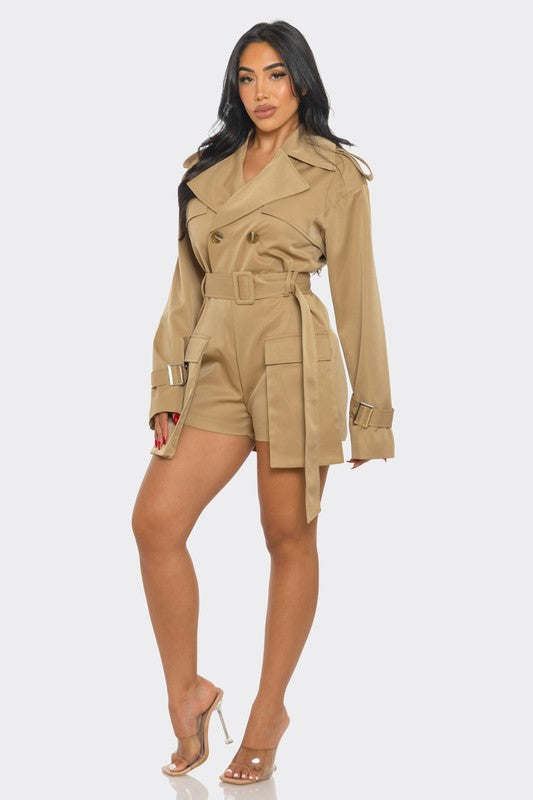 See Me Again Sophisticated Utility Romper