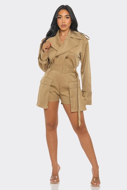 See Me Again Sophisticated Utility Romper