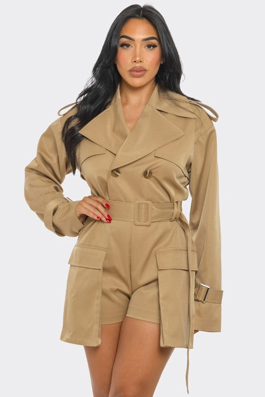 See Me Again Sophisticated Utility Romper