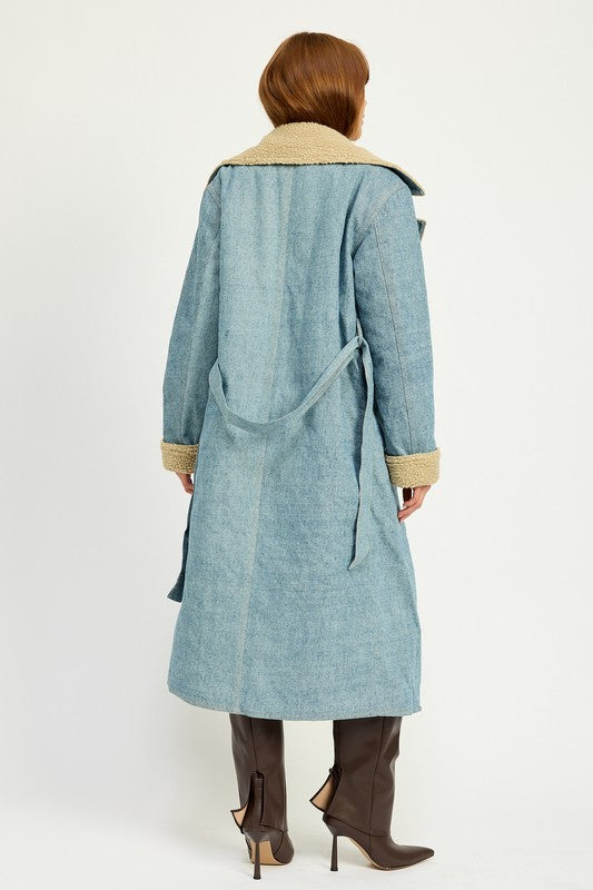 Always In Tune Denim Maxi Coat