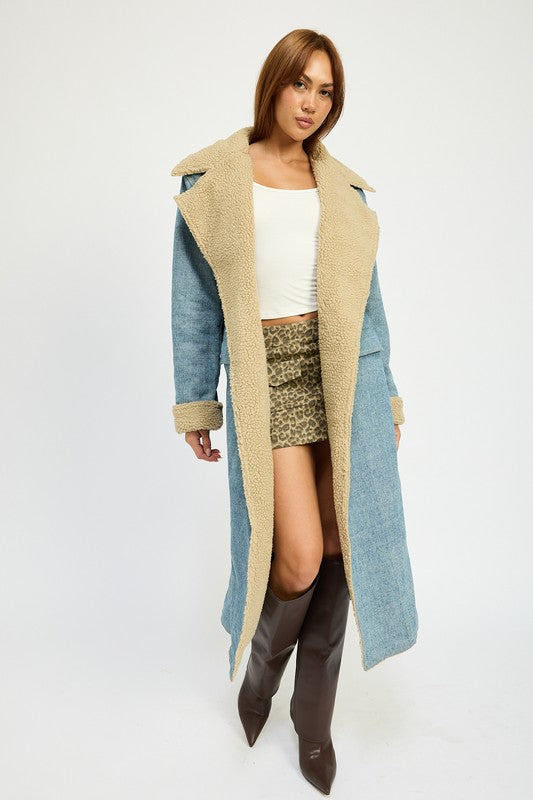 Always In Tune Denim Maxi Coat