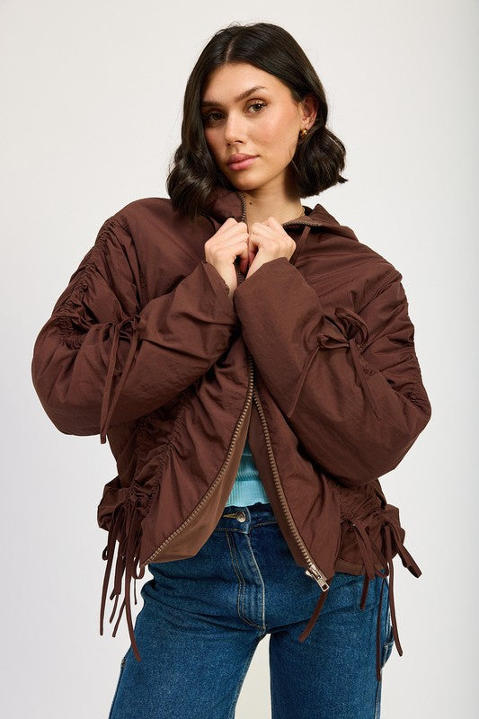 Ruched Ruff Jacket