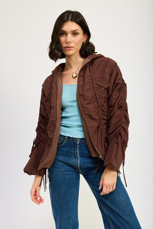 Ruched Ruff Jacket